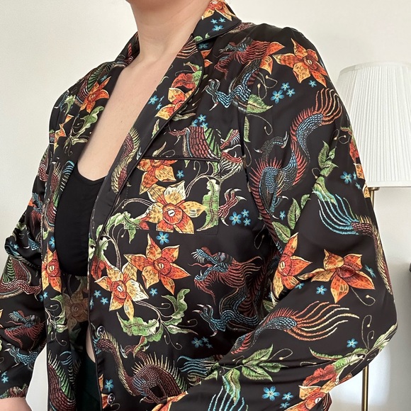 3/50$ Shirt / blouse in ethnic style M / L New green button down shirt - Picture 11 of 15